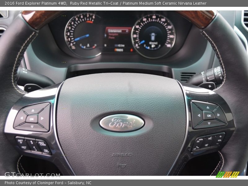 Ruby Red Metallic Tri-Coat / Platinum Medium Soft Ceramic Nirvana Leather 2016 Ford Explorer Platinum 4WD