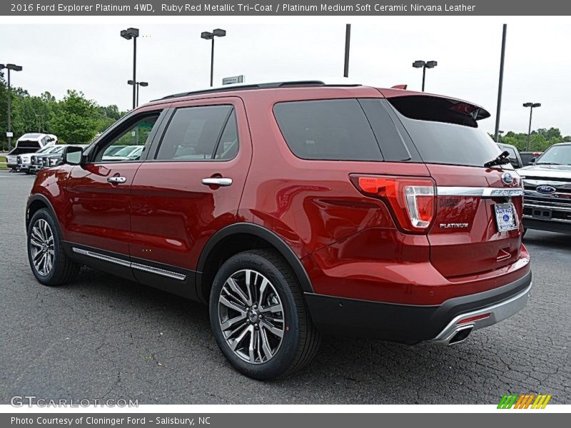 Ruby Red Metallic Tri-Coat / Platinum Medium Soft Ceramic Nirvana Leather 2016 Ford Explorer Platinum 4WD
