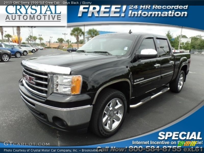 Onyx Black / Ebony 2013 GMC Sierra 1500 SLE Crew Cab