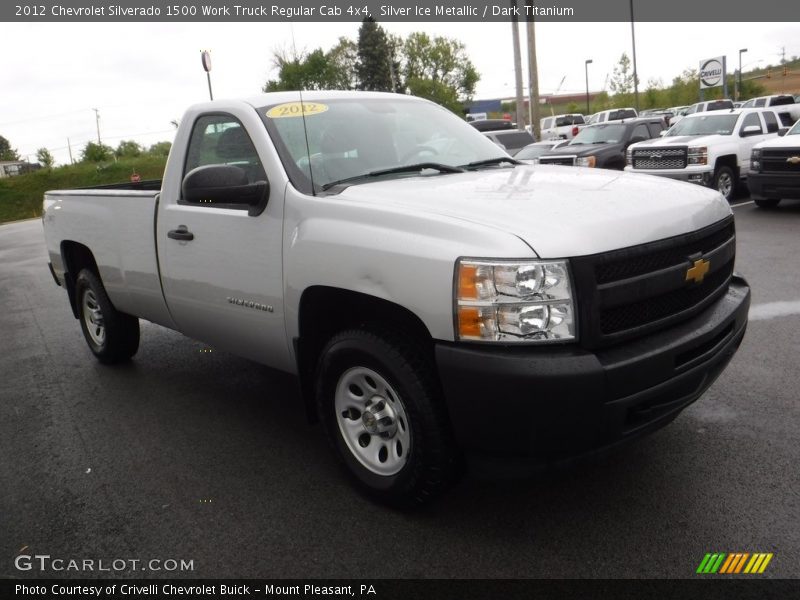 Silver Ice Metallic / Dark Titanium 2012 Chevrolet Silverado 1500 Work Truck Regular Cab 4x4