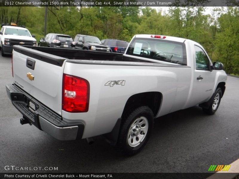 Silver Ice Metallic / Dark Titanium 2012 Chevrolet Silverado 1500 Work Truck Regular Cab 4x4