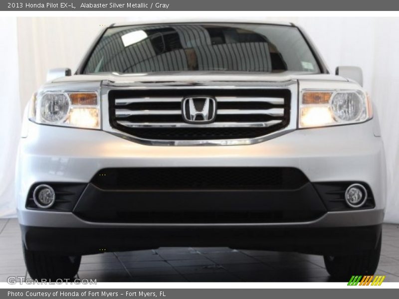 Alabaster Silver Metallic / Gray 2013 Honda Pilot EX-L