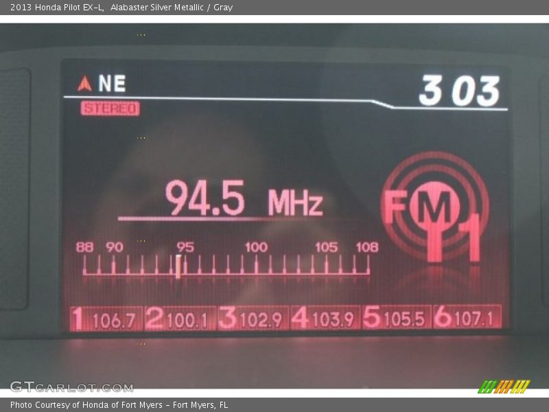 Alabaster Silver Metallic / Gray 2013 Honda Pilot EX-L