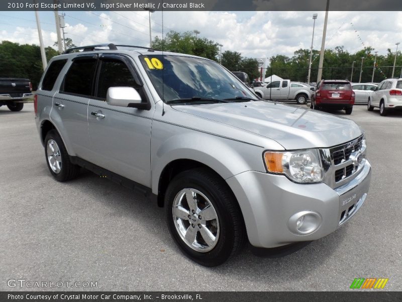 Ingot Silver Metallic / Charcoal Black 2010 Ford Escape Limited V6