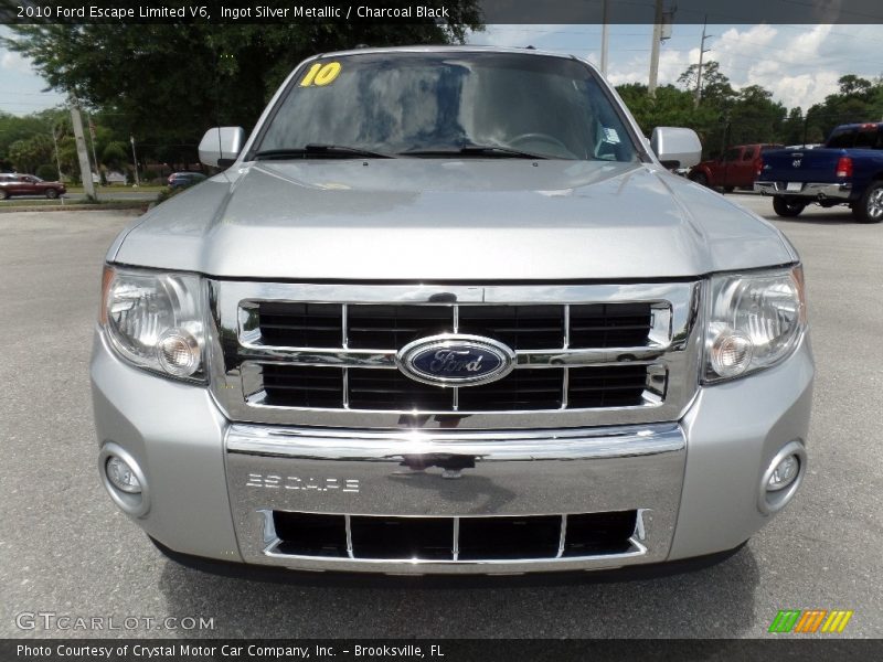 Ingot Silver Metallic / Charcoal Black 2010 Ford Escape Limited V6