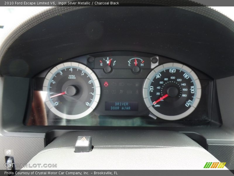 Ingot Silver Metallic / Charcoal Black 2010 Ford Escape Limited V6