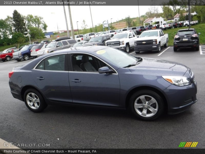 Atlantis Blue Metallic / Jet Black/Titanium 2013 Chevrolet Malibu LT