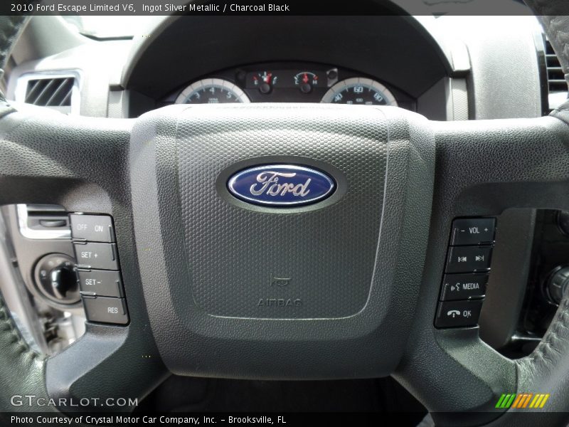 Ingot Silver Metallic / Charcoal Black 2010 Ford Escape Limited V6