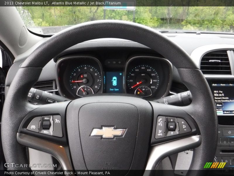Atlantis Blue Metallic / Jet Black/Titanium 2013 Chevrolet Malibu LT