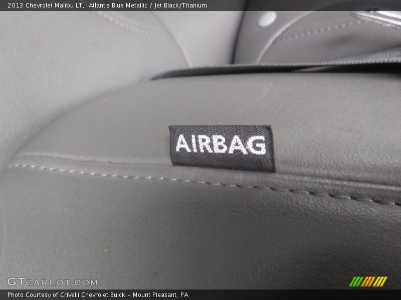 Atlantis Blue Metallic / Jet Black/Titanium 2013 Chevrolet Malibu LT