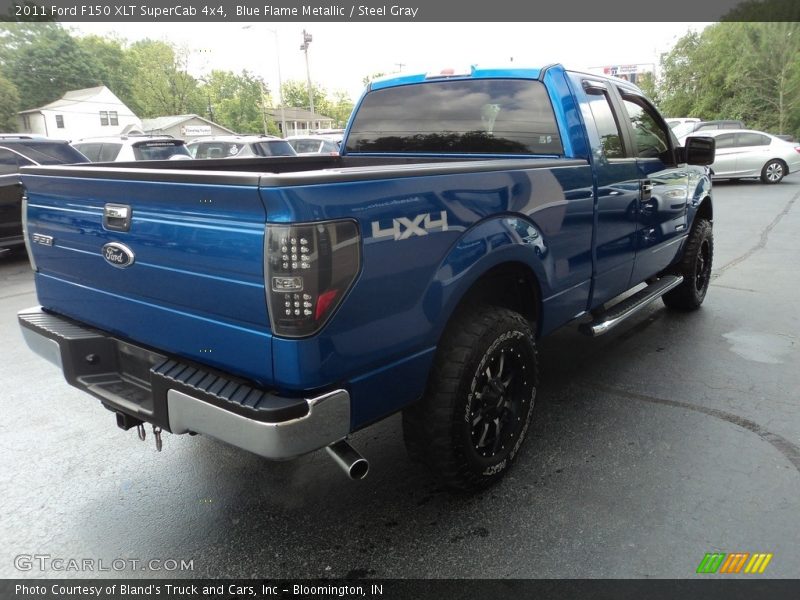 Blue Flame Metallic / Steel Gray 2011 Ford F150 XLT SuperCab 4x4