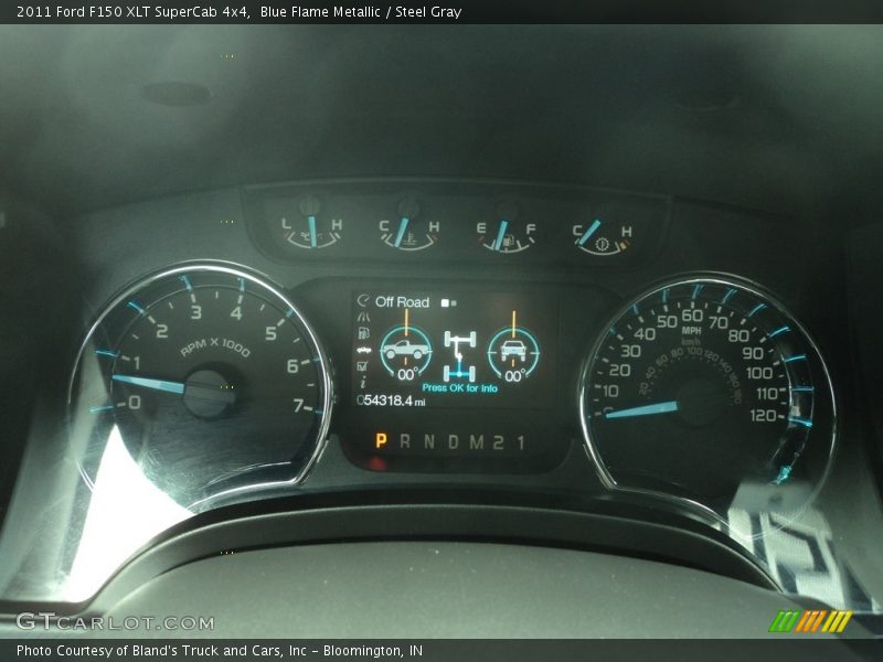Blue Flame Metallic / Steel Gray 2011 Ford F150 XLT SuperCab 4x4