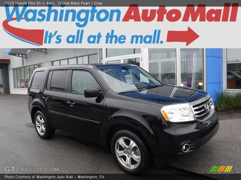 Crystal Black Pearl / Gray 2015 Honda Pilot EX-L 4WD