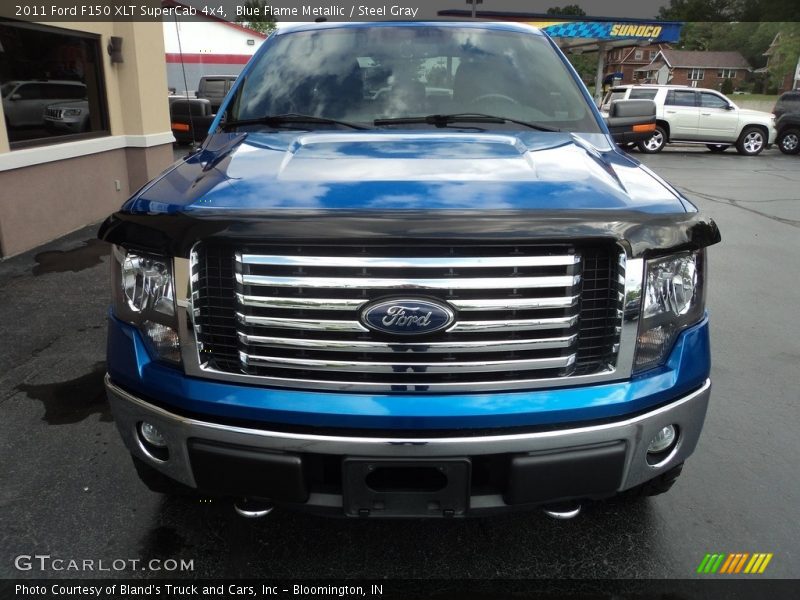 Blue Flame Metallic / Steel Gray 2011 Ford F150 XLT SuperCab 4x4