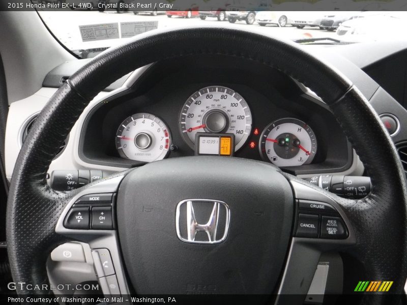 Crystal Black Pearl / Gray 2015 Honda Pilot EX-L 4WD