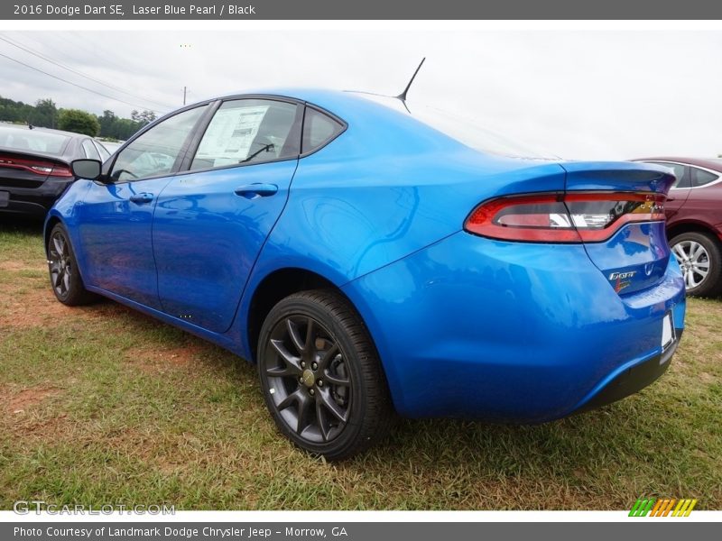 Laser Blue Pearl / Black 2016 Dodge Dart SE