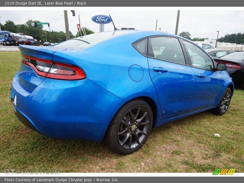Laser Blue Pearl / Black 2016 Dodge Dart SE