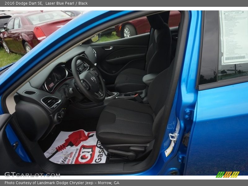 Laser Blue Pearl / Black 2016 Dodge Dart SE