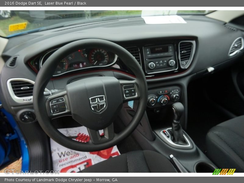 Laser Blue Pearl / Black 2016 Dodge Dart SE