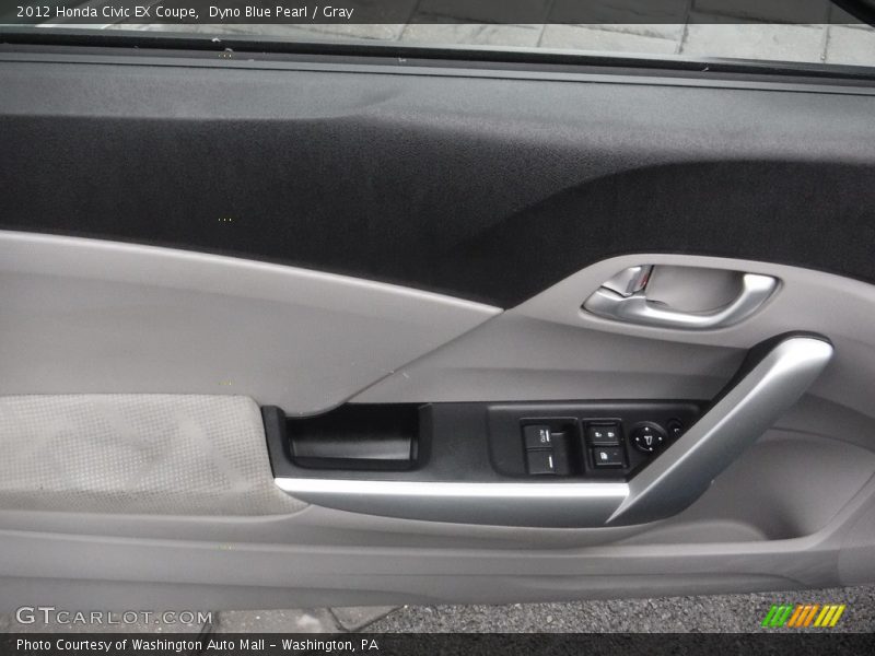 Dyno Blue Pearl / Gray 2012 Honda Civic EX Coupe