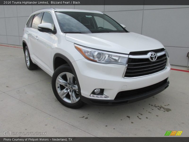 Blizzard Pearl / Black 2016 Toyota Highlander Limited