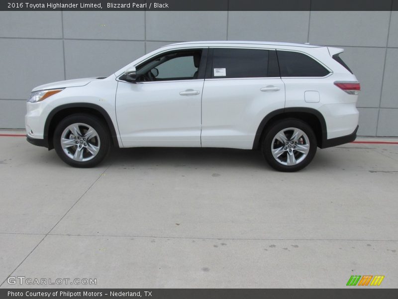 Blizzard Pearl / Black 2016 Toyota Highlander Limited