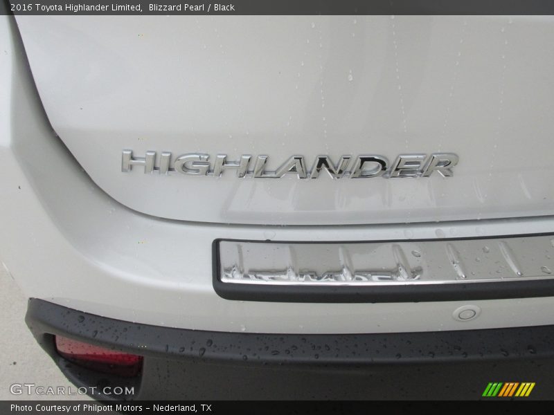 Blizzard Pearl / Black 2016 Toyota Highlander Limited