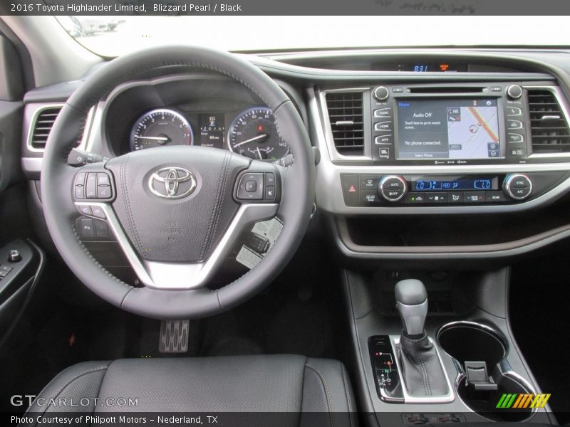Blizzard Pearl / Black 2016 Toyota Highlander Limited