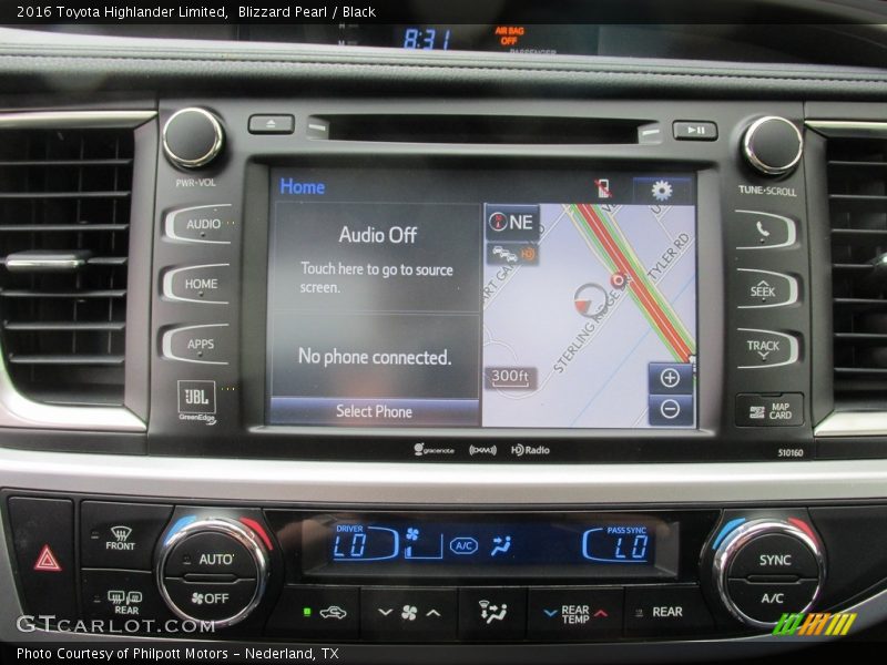 Blizzard Pearl / Black 2016 Toyota Highlander Limited