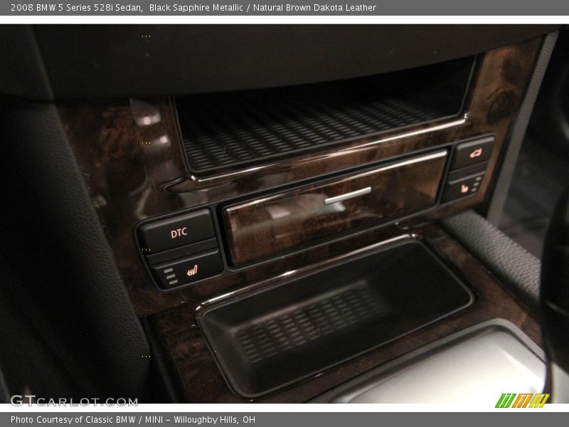 Black Sapphire Metallic / Natural Brown Dakota Leather 2008 BMW 5 Series 528i Sedan