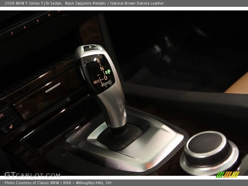 Black Sapphire Metallic / Natural Brown Dakota Leather 2008 BMW 5 Series 528i Sedan