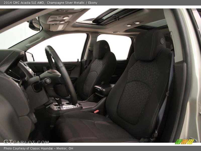 Champagne Silver Metallic / Ebony 2014 GMC Acadia SLE AWD