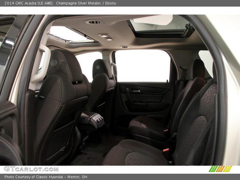 Champagne Silver Metallic / Ebony 2014 GMC Acadia SLE AWD