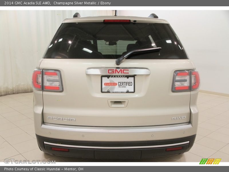 Champagne Silver Metallic / Ebony 2014 GMC Acadia SLE AWD