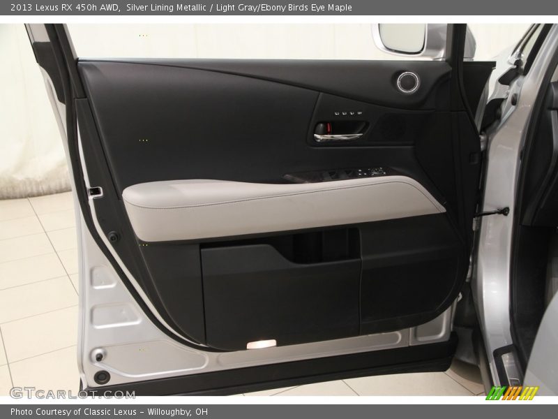 Silver Lining Metallic / Light Gray/Ebony Birds Eye Maple 2013 Lexus RX 450h AWD