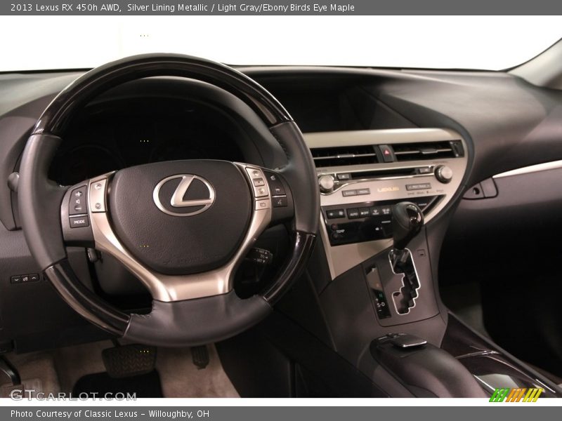 Silver Lining Metallic / Light Gray/Ebony Birds Eye Maple 2013 Lexus RX 450h AWD