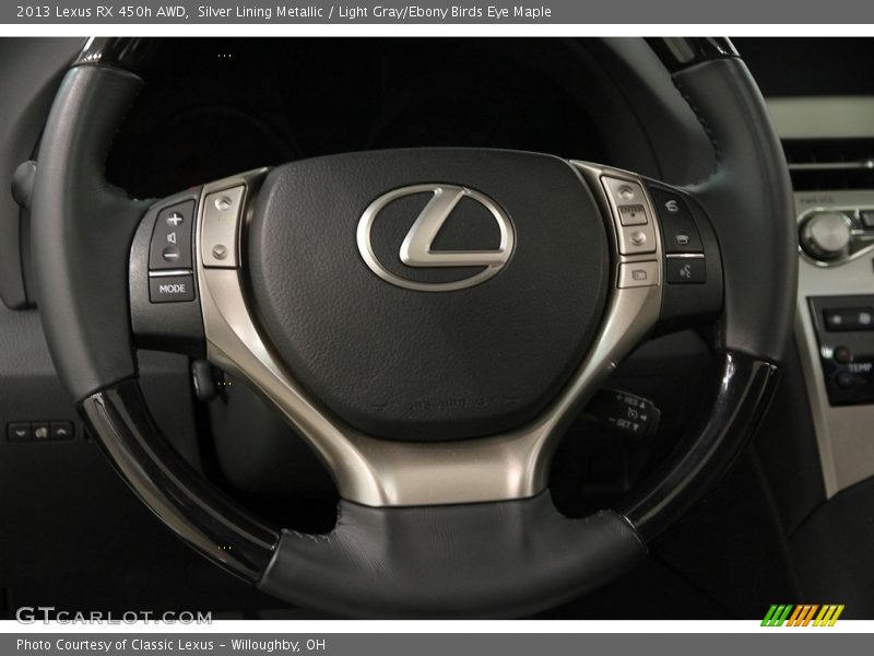 Silver Lining Metallic / Light Gray/Ebony Birds Eye Maple 2013 Lexus RX 450h AWD