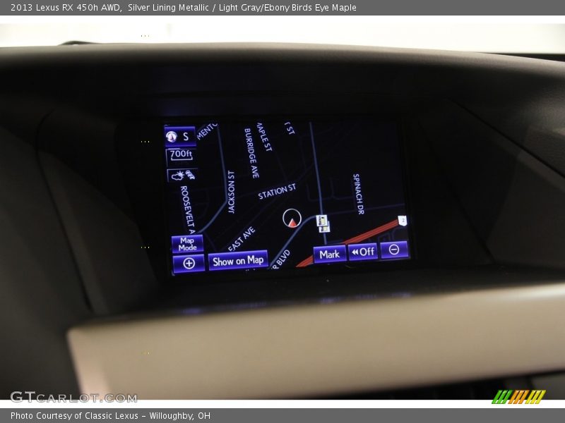 Silver Lining Metallic / Light Gray/Ebony Birds Eye Maple 2013 Lexus RX 450h AWD