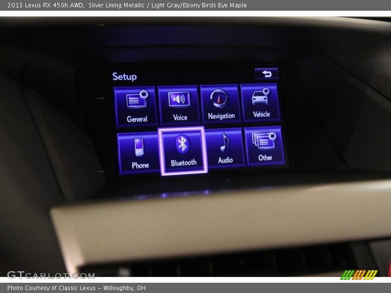 Silver Lining Metallic / Light Gray/Ebony Birds Eye Maple 2013 Lexus RX 450h AWD