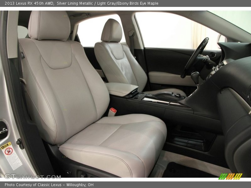 Silver Lining Metallic / Light Gray/Ebony Birds Eye Maple 2013 Lexus RX 450h AWD