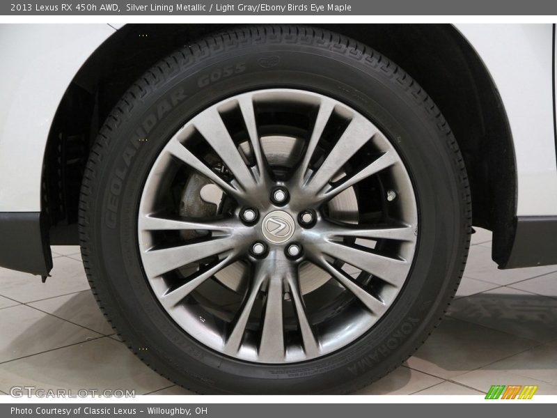 Silver Lining Metallic / Light Gray/Ebony Birds Eye Maple 2013 Lexus RX 450h AWD