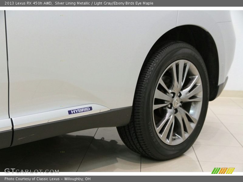 Silver Lining Metallic / Light Gray/Ebony Birds Eye Maple 2013 Lexus RX 450h AWD