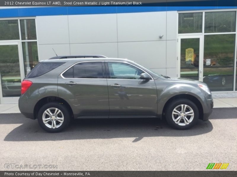 Steel Green Metallic / Light Titanium/Jet Black 2012 Chevrolet Equinox LT AWD