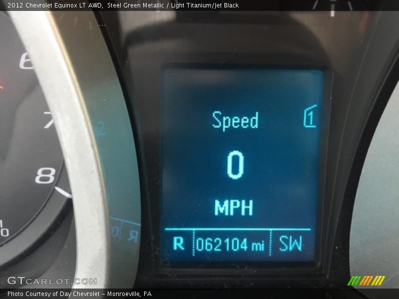 Steel Green Metallic / Light Titanium/Jet Black 2012 Chevrolet Equinox LT AWD