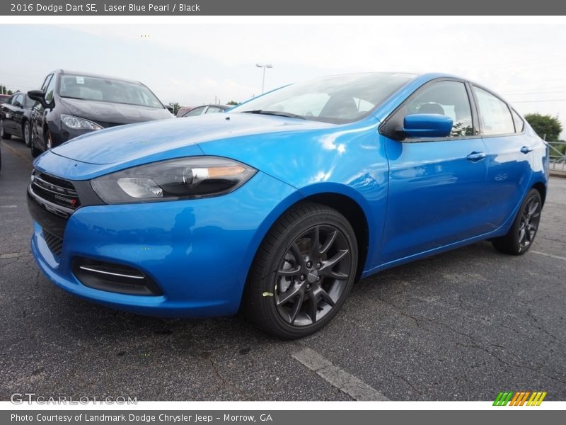 Laser Blue Pearl / Black 2016 Dodge Dart SE