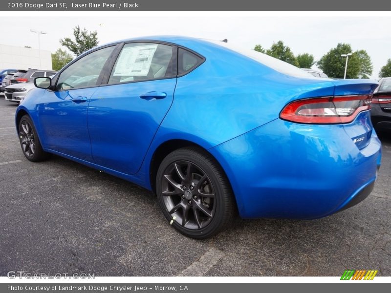 Laser Blue Pearl / Black 2016 Dodge Dart SE