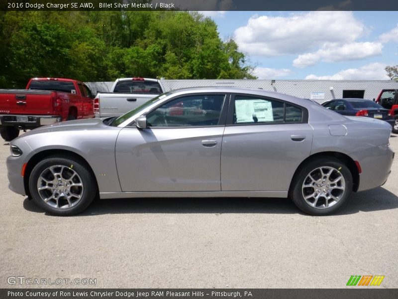 Billet Silver Metallic / Black 2016 Dodge Charger SE AWD