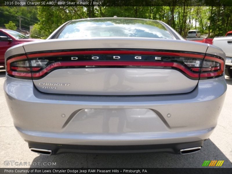 Billet Silver Metallic / Black 2016 Dodge Charger SE AWD