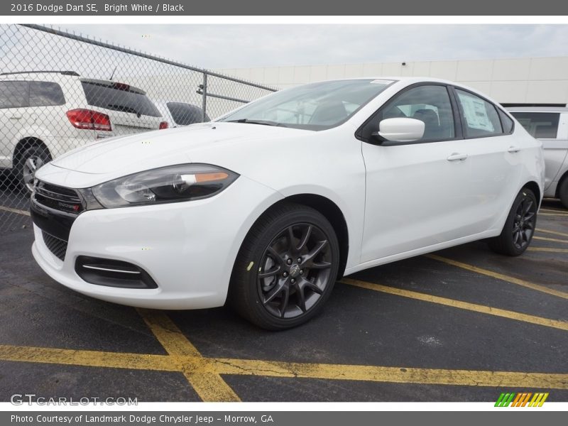 Bright White / Black 2016 Dodge Dart SE