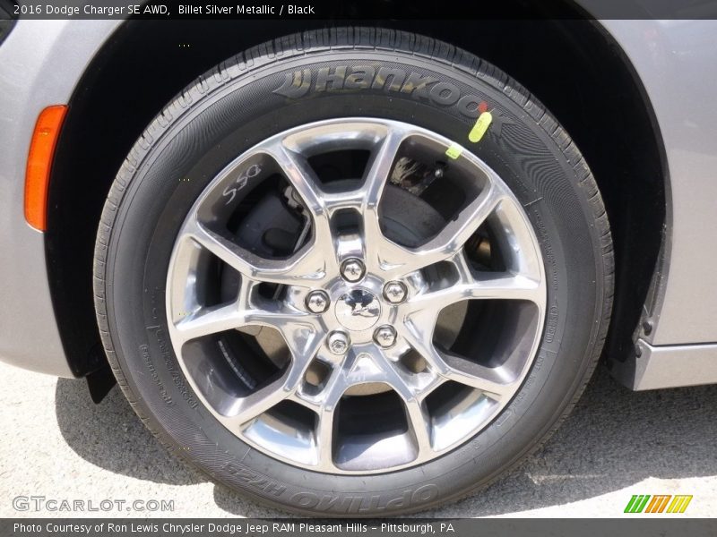 Billet Silver Metallic / Black 2016 Dodge Charger SE AWD